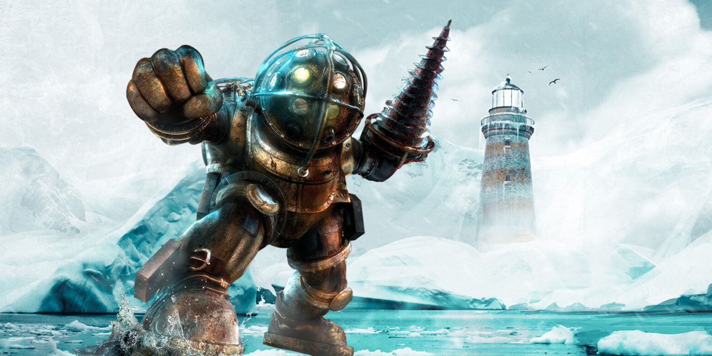 Bioshock's Big Daddy and an Antarctic lighthouse