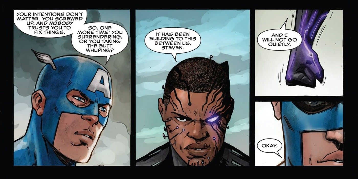 Black Panther #13 (2023) Cap vs Tchalla