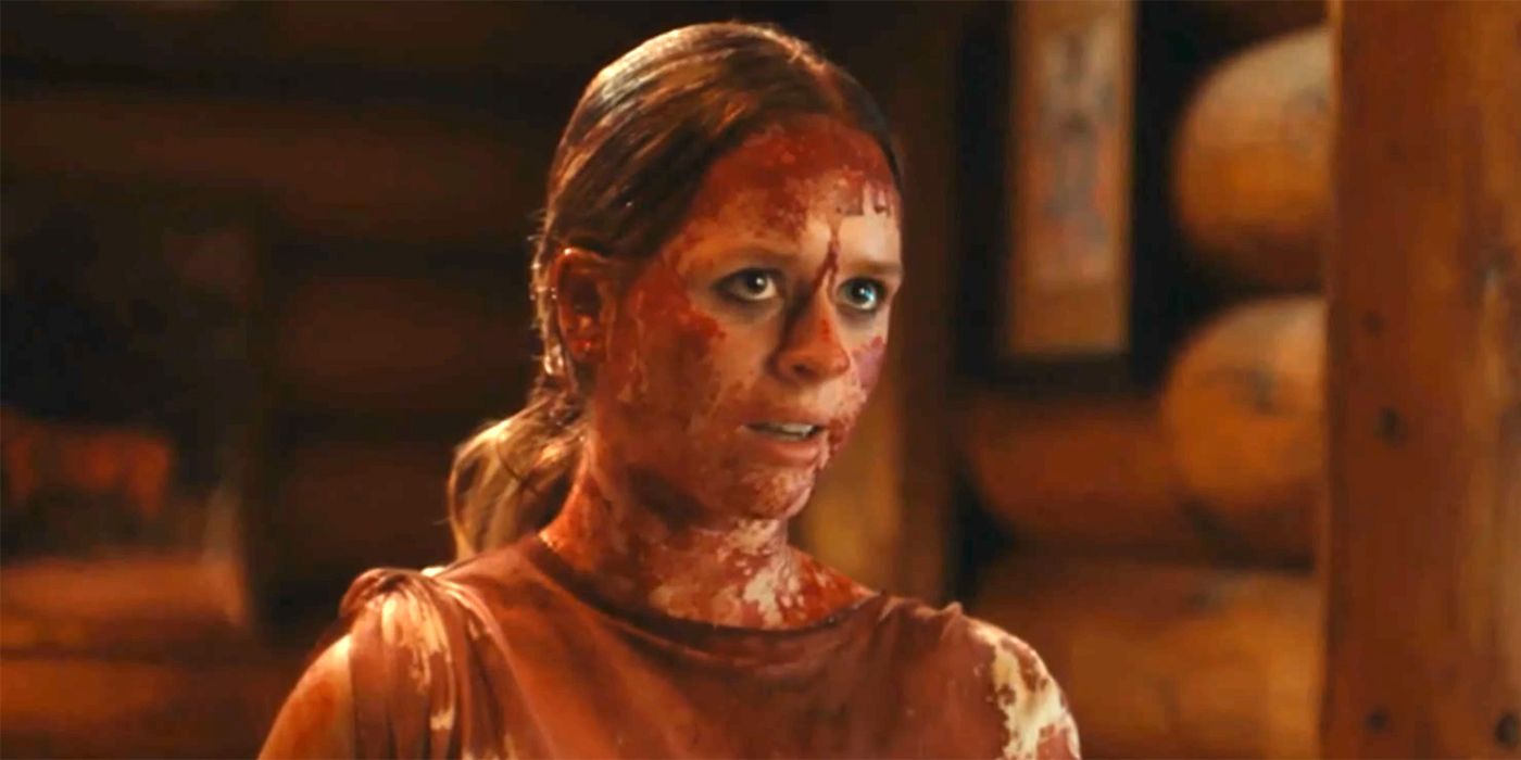 Blood-covered Becky in The Wrath of Becky