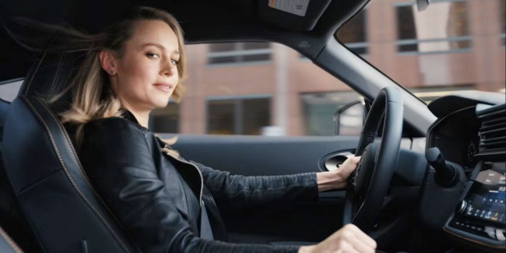Brie Larson driving in Fast X