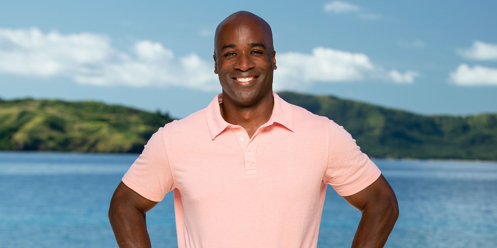 Bruce Perrealut Survivor 44 smiling near ocean