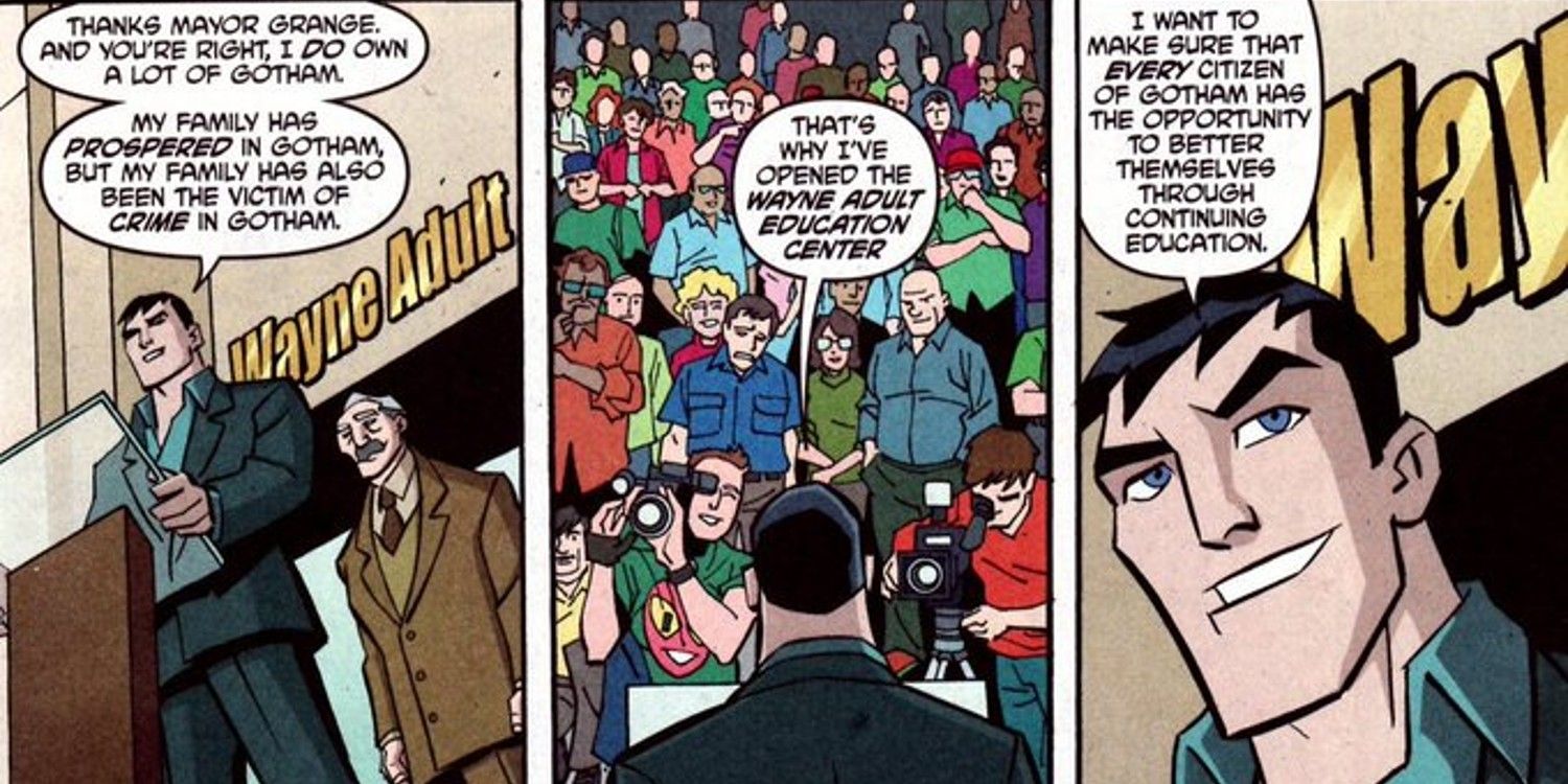 Bruce Wayne Opens Adult Education Center