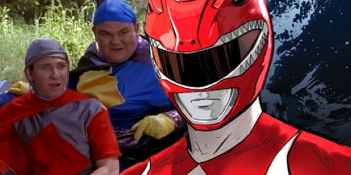 Bulk and Skull with the Red Ranger.
