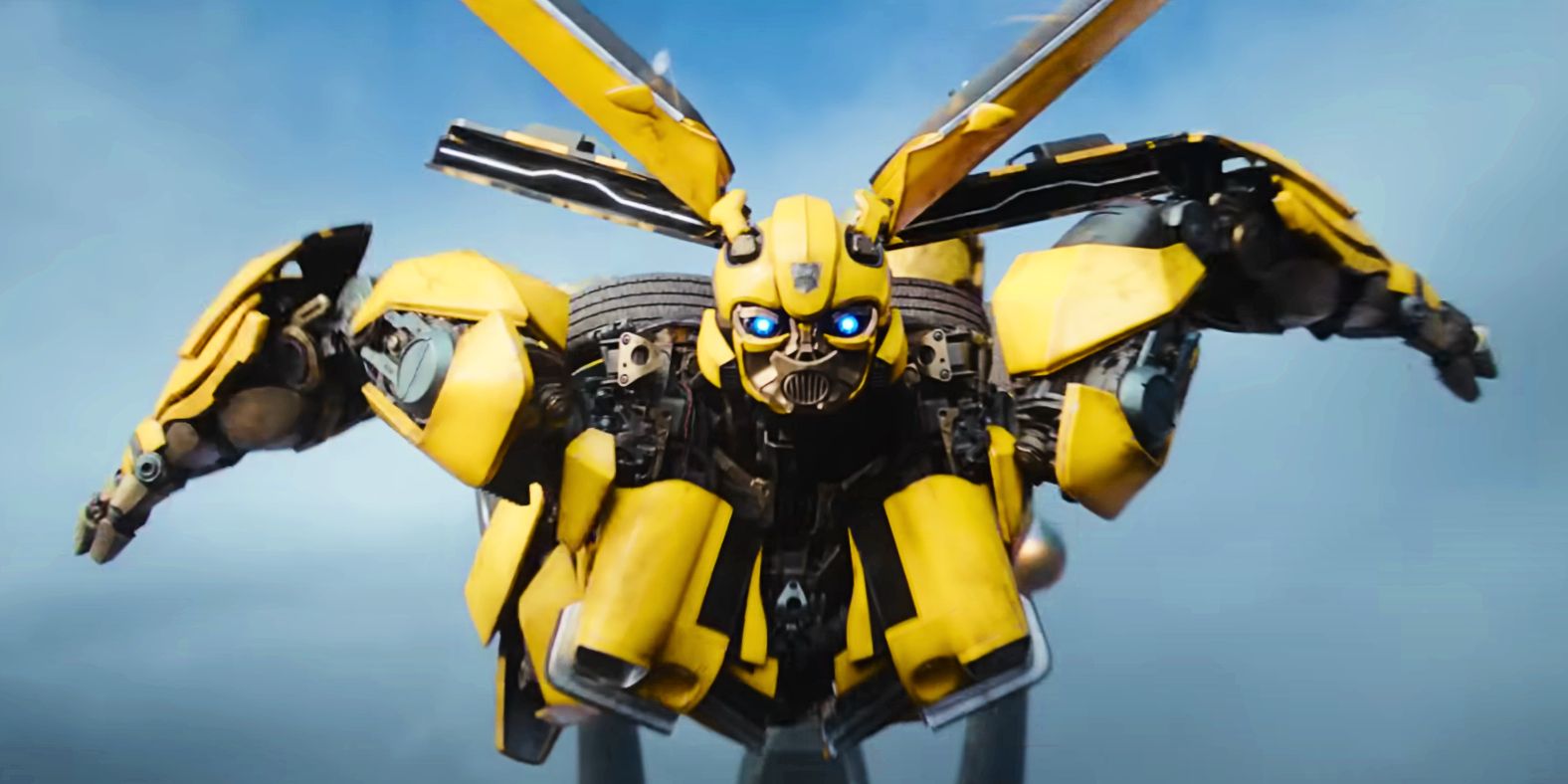 Bumblebee flying in Transformers Rise of the Beasts