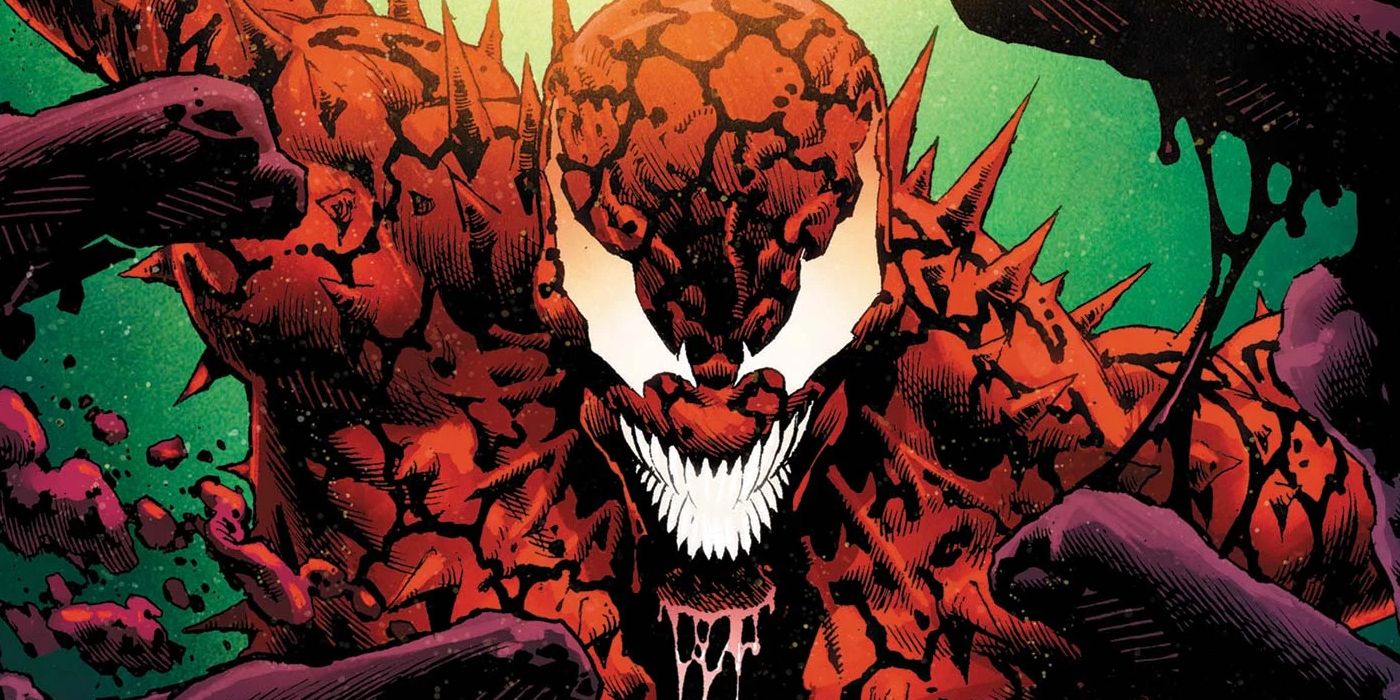 Featured Image: Carnage, ripping his way toward the viewer with a savage grin (Carnage Vol 3 #1 Siquiera Variant)