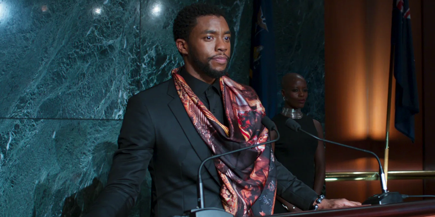 chadwick boseman in black panther mid credits scene