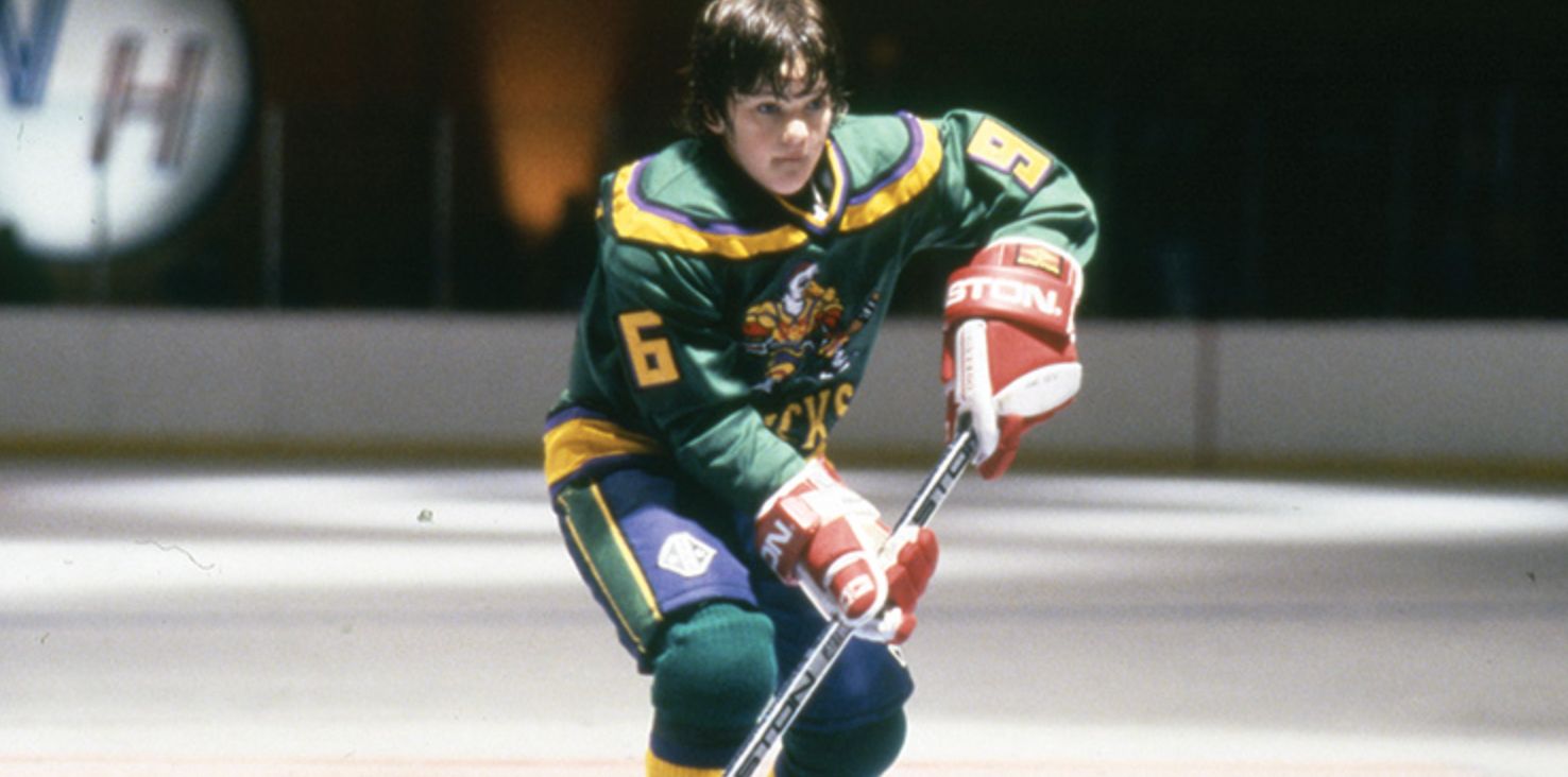 Charlie Conway on the ice in The Mighty Ducks