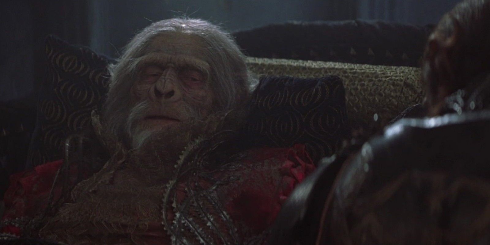 Charlton Heston como macaco no remake de Planeta dos Macacos