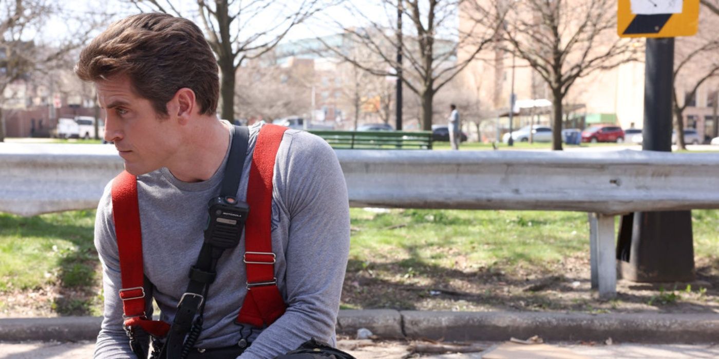 Carver wears his firefighter uniform in Chicago Fire season 11.