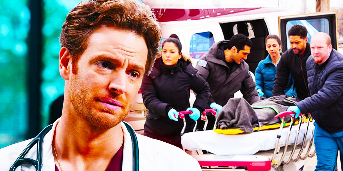 Loren Johnson and Will Halstead in Chicago Med season 8.