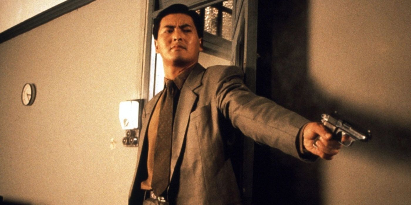 Chow Yun-fat with a gun in the The Killer (1989)