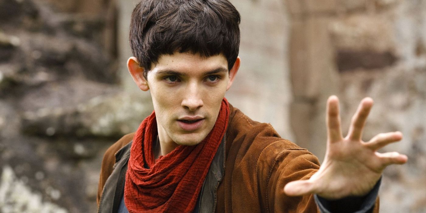 Colin Morgan as Merlin using magic