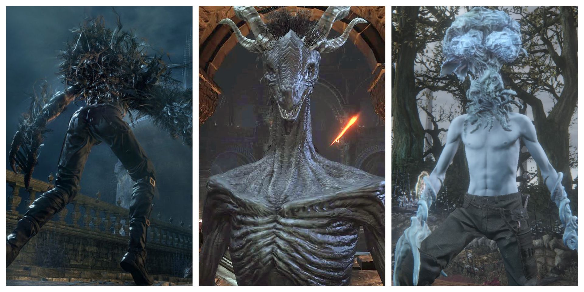 The Beast and Kin Body Transformations from Bloodborne as well as the Dragon Form in Dark Souls 3.