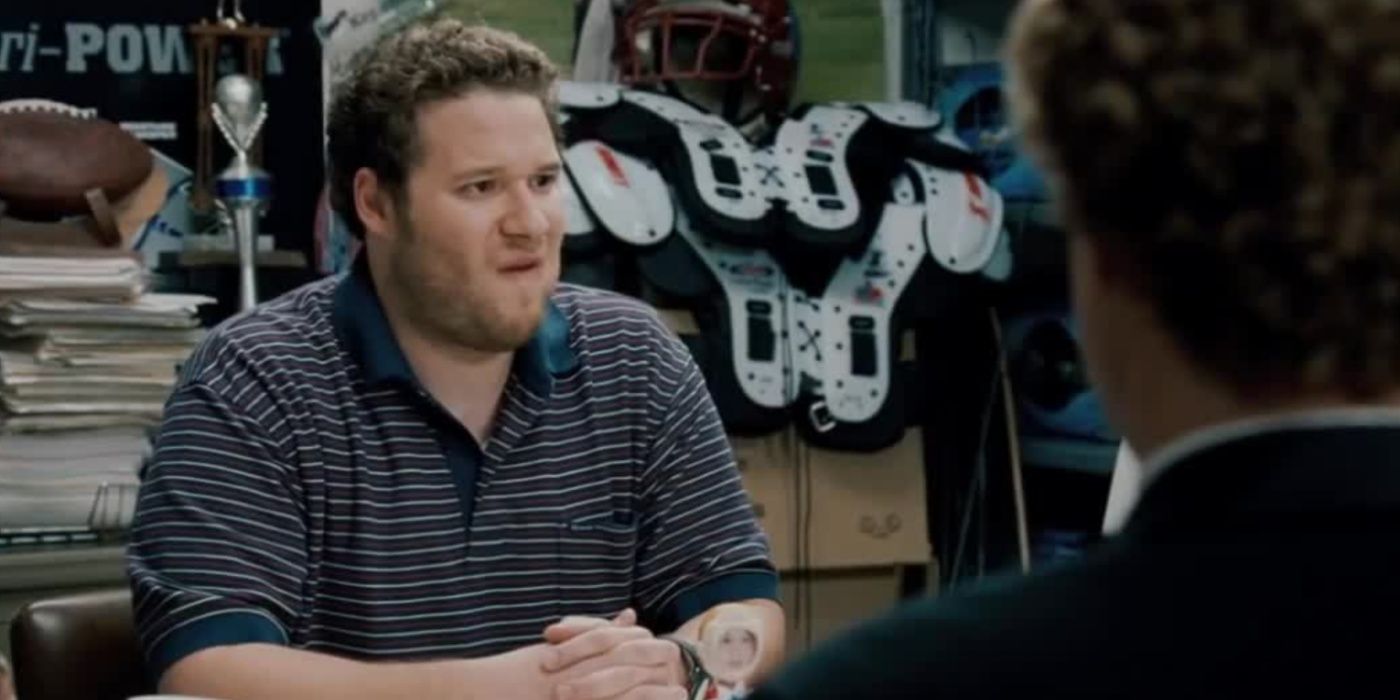 Seth Rogen looks disgusted in Step Brothers