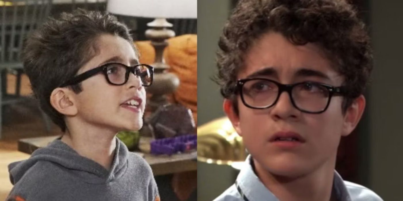 Nicolas Bechtel as Lewis in Stuck in the Middle is next to an image of him in General Hospital