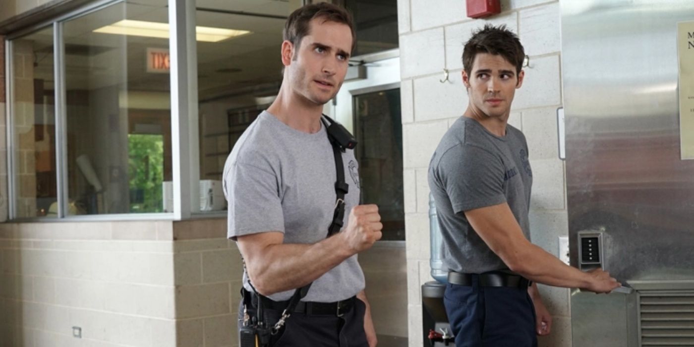 Danny first pumps as his brother stares at him weirdly in Chicago Fire