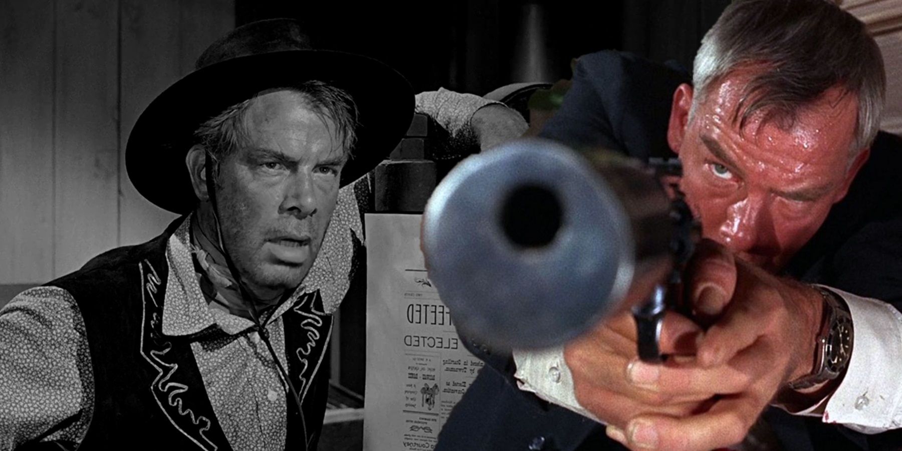 Collage of Lee Marvin in The Killers and The Man Who Shot Liberty Valance