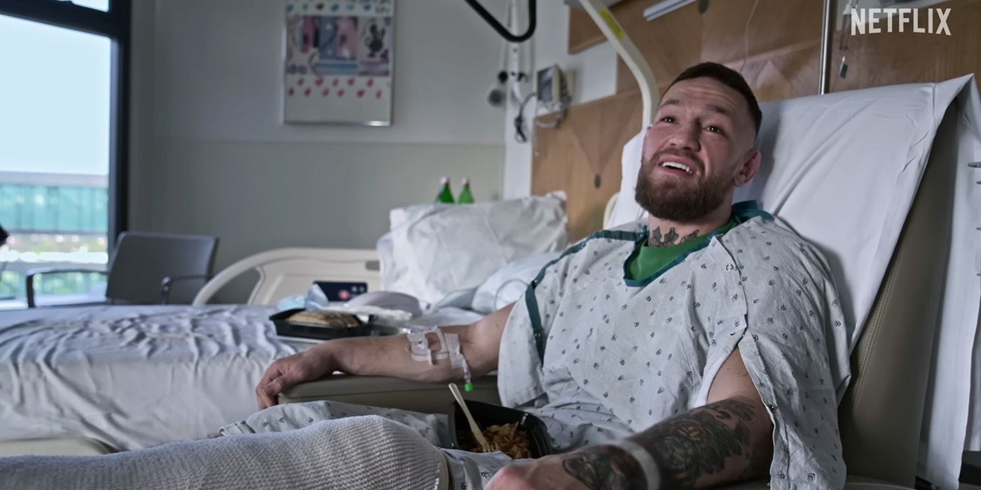 Conor in hospital bed in McGregor Forever