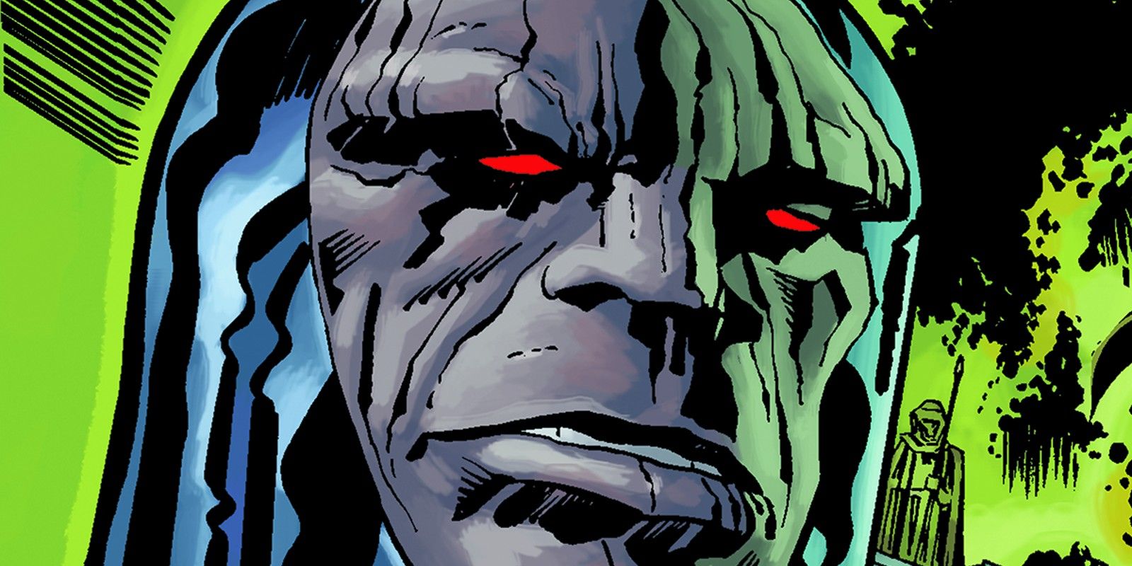 Featured Image: Close up of DC villain Darkseid