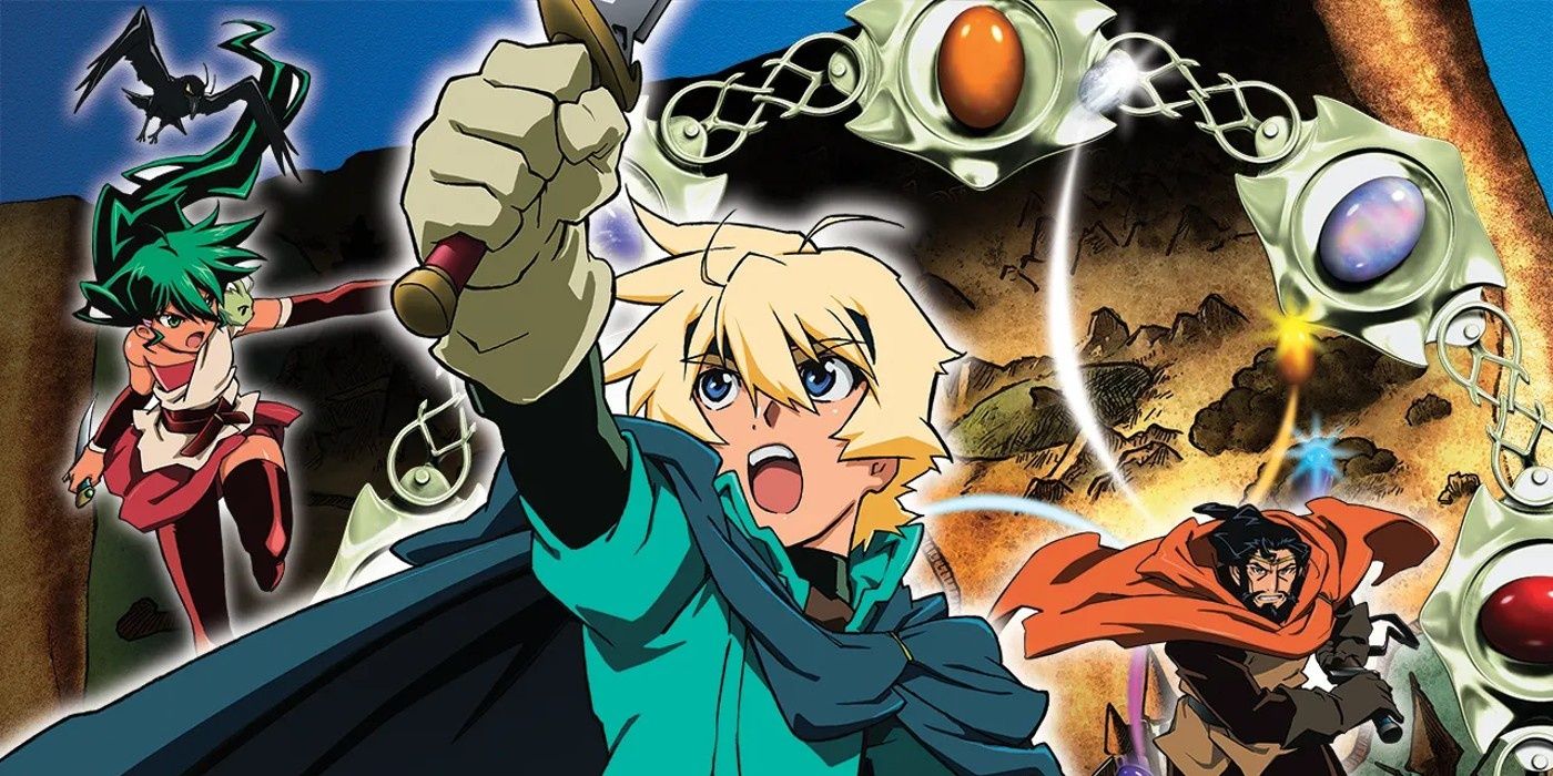 Le Casting De L'Anime Deltora Quest Posant Avec Leurs Armes.