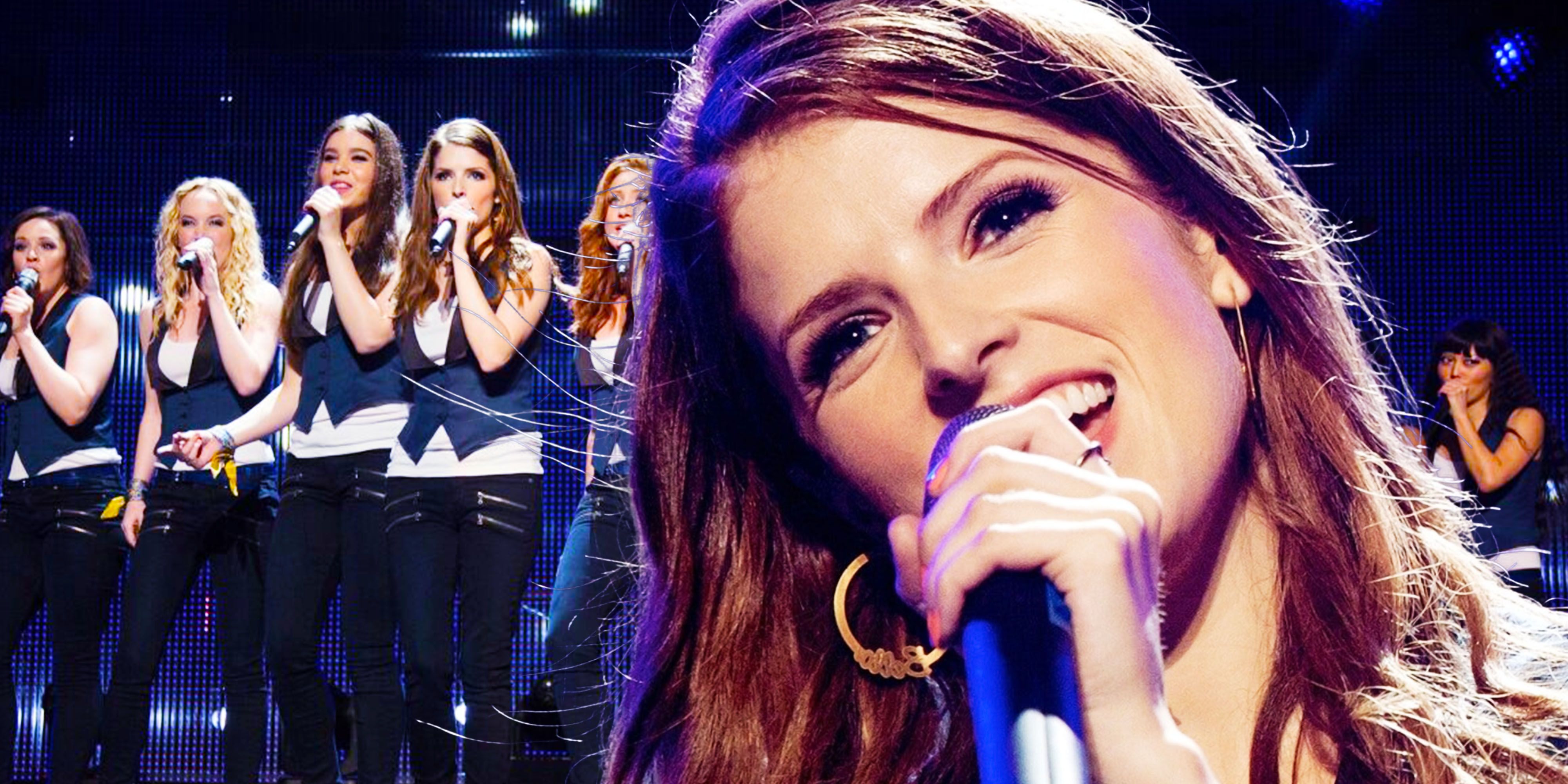 Anna Kendrick in Pitch Perfect with the Barden Bellas