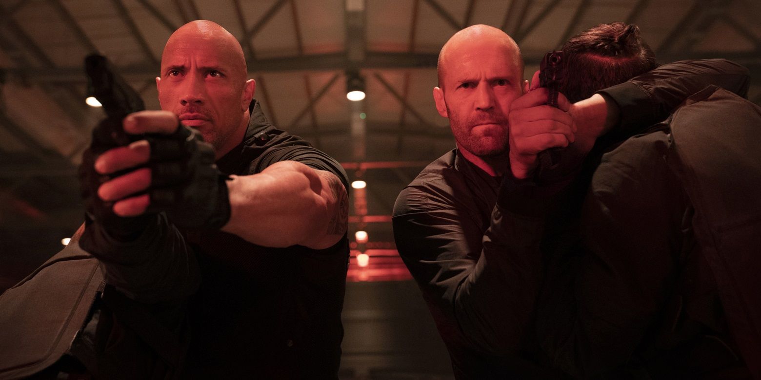 Dwayne Johnson and Jason Statham take down bad guys in Hobbs and Shaw