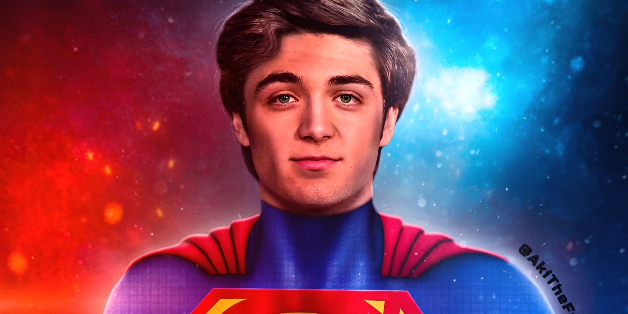 Fan art of Shazam franchise&rsquo;s Billy Batson actor Asher Angel as the Superman of James Gunn&rsquo;s DC Universe