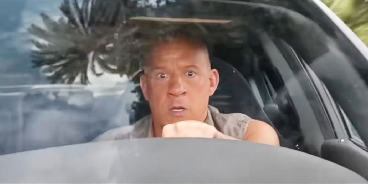 Vin Diesel looking surprised in Fast X.