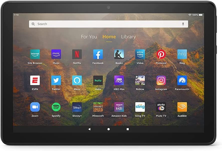 fire hd 10 tablet in landscape orientation