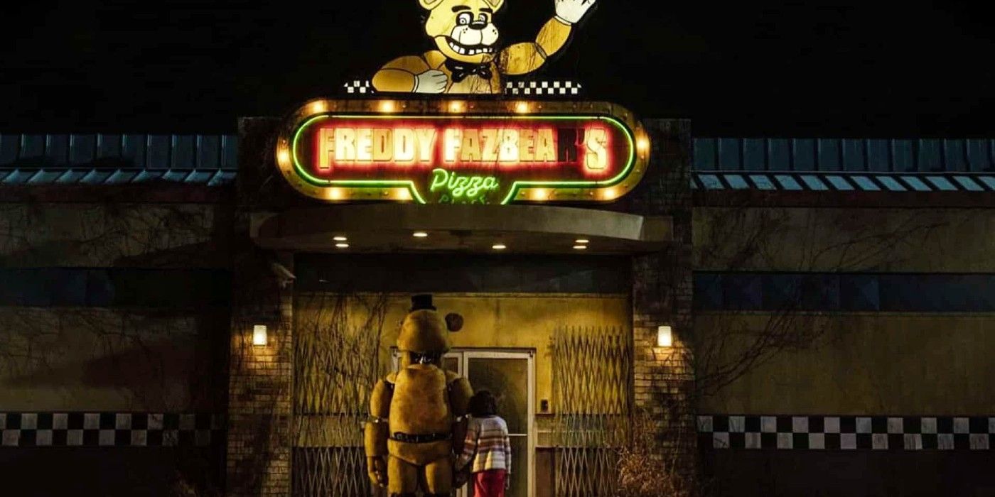 The exterior of Freddy Fazbear's Pizza from Five Nights at Freddy's