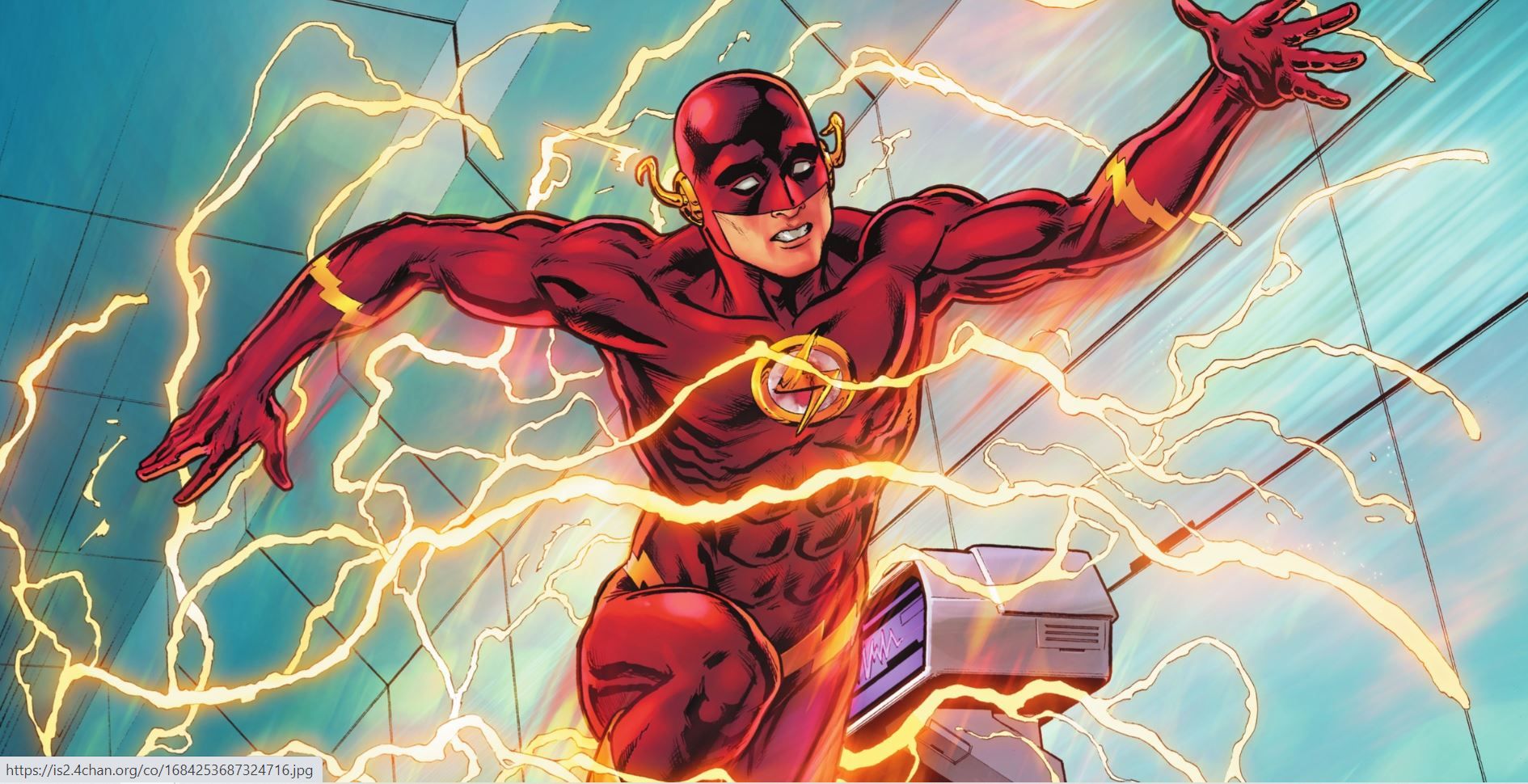 Flash Running for his Life DC Comics