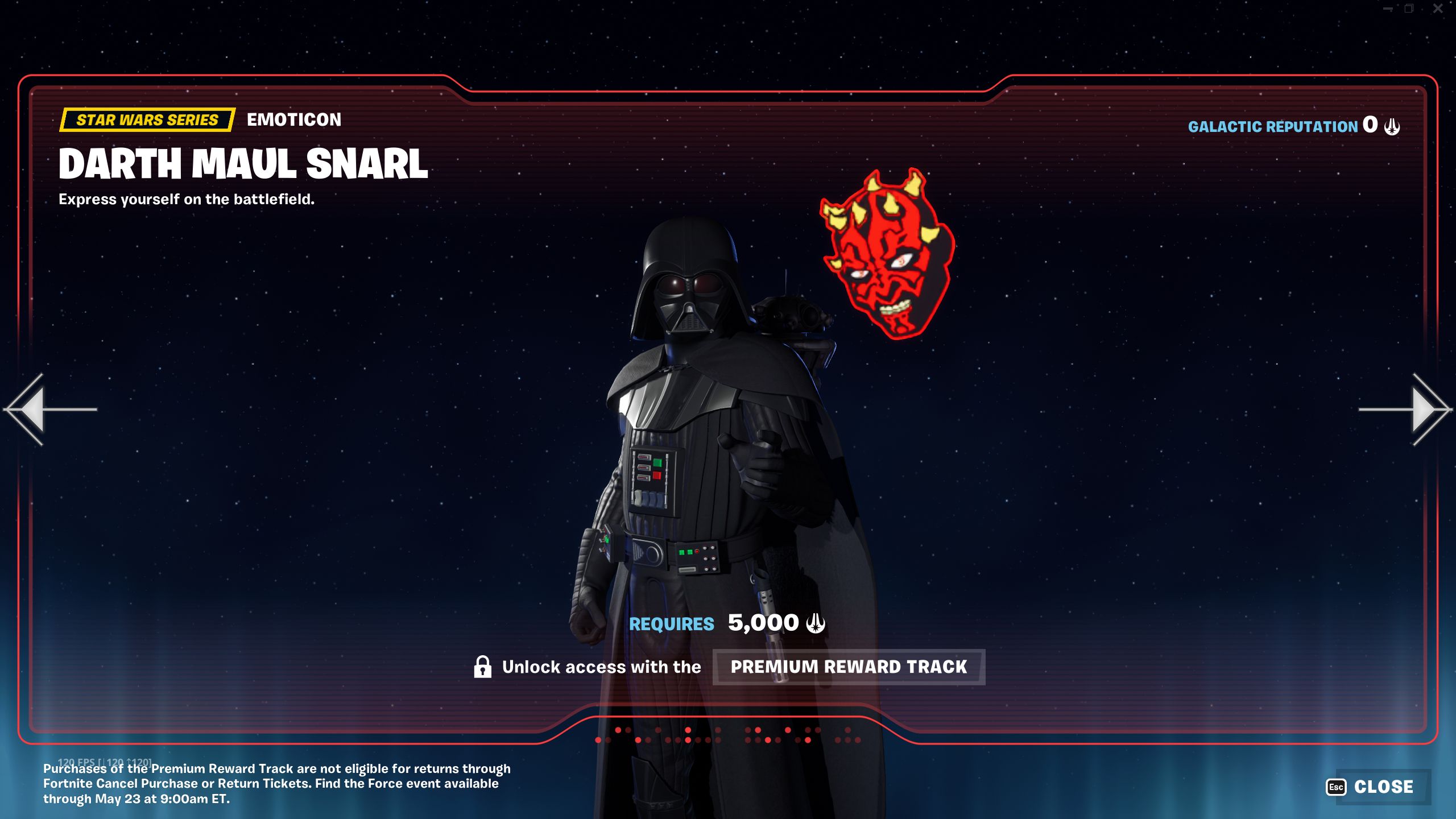 Fortnite Find The Force Star Wars Crossover Darth Maul Snarl Emoticon