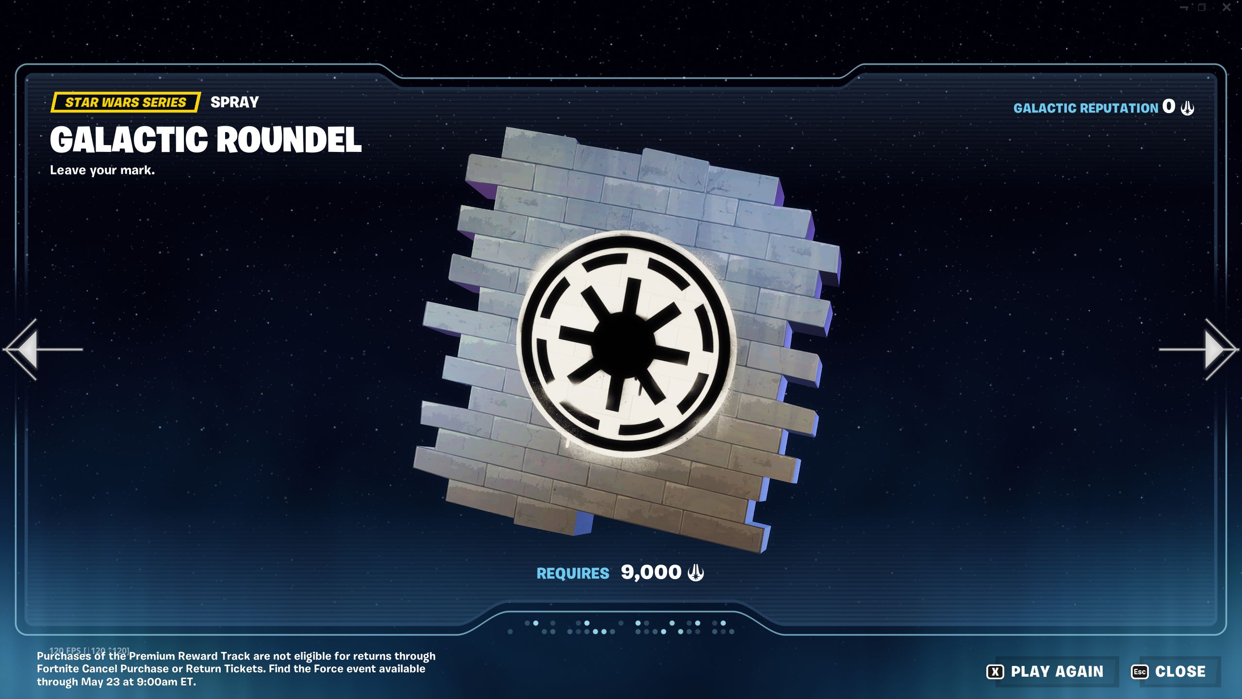 Fortnite Find The Force Star Wars Crossover Galactic Roundel Spray