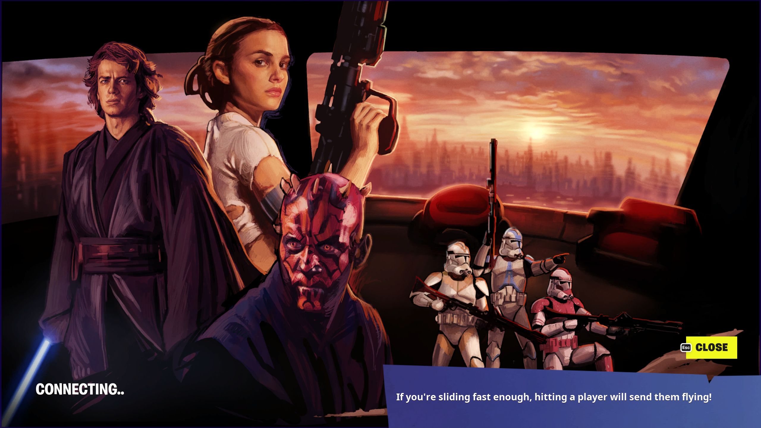 Fortnite Find The Force Star Wars Crossover The Fall Of The Republic Loading Screen