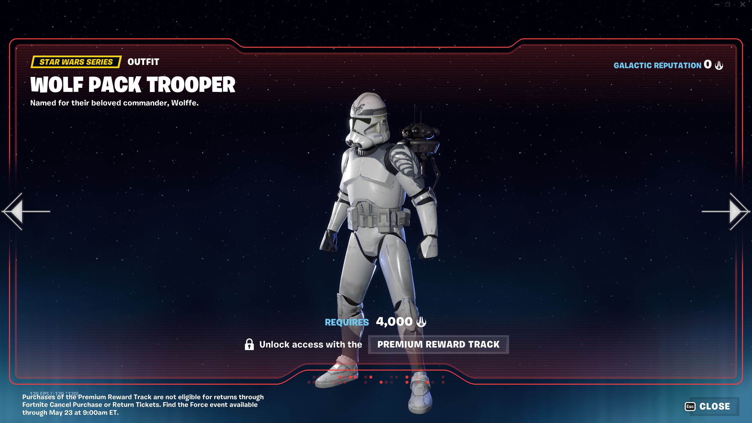 Fortnite Find The Force Star Wars Crossover Wolf Pack Clone Trooper Outfit