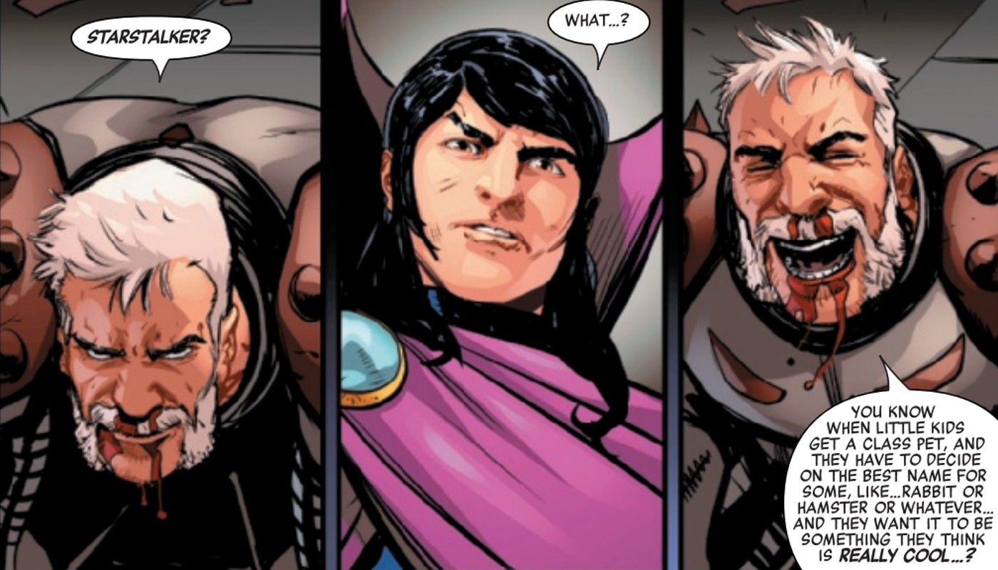 O Motoqueiro Fantasma Cósmico de Frank Castle e o Monark Starstalker zombam dos nomes um do outro