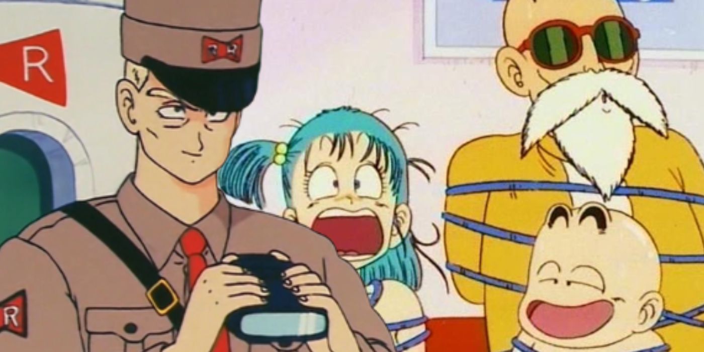 General Blue captures Roshi and Krillin in Dragon Ball
