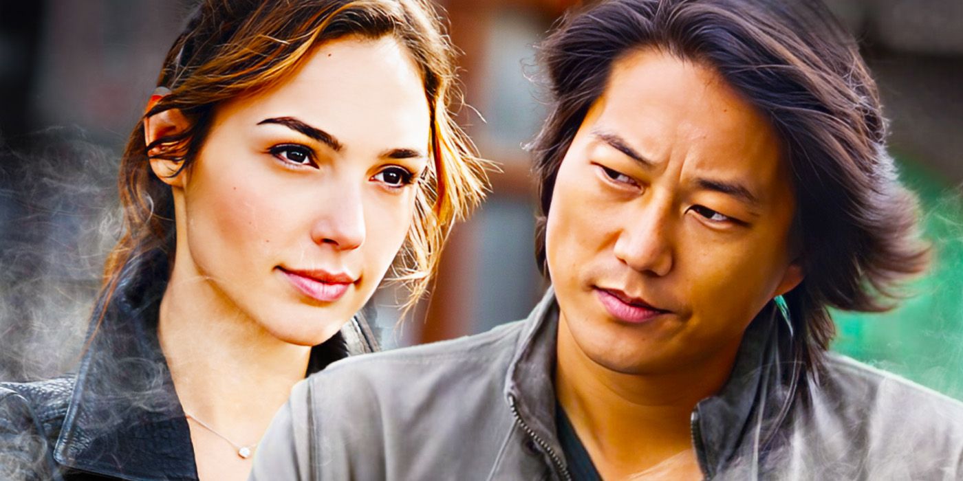 Gal Gadot's Gisele and Sung Kang's Han in Fast & Furious