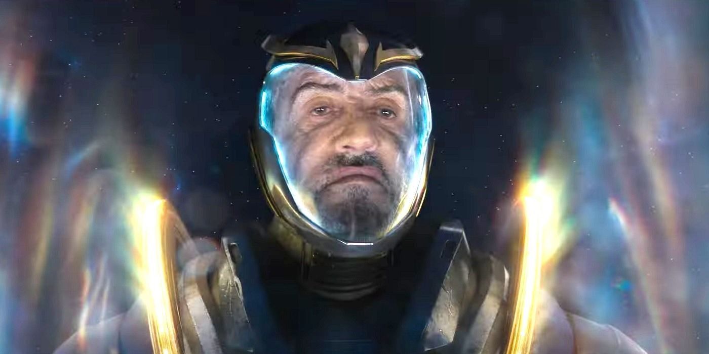 Sylvester Stallone como Stakar Ogord em Guardiões da Galáxia Vol.  3