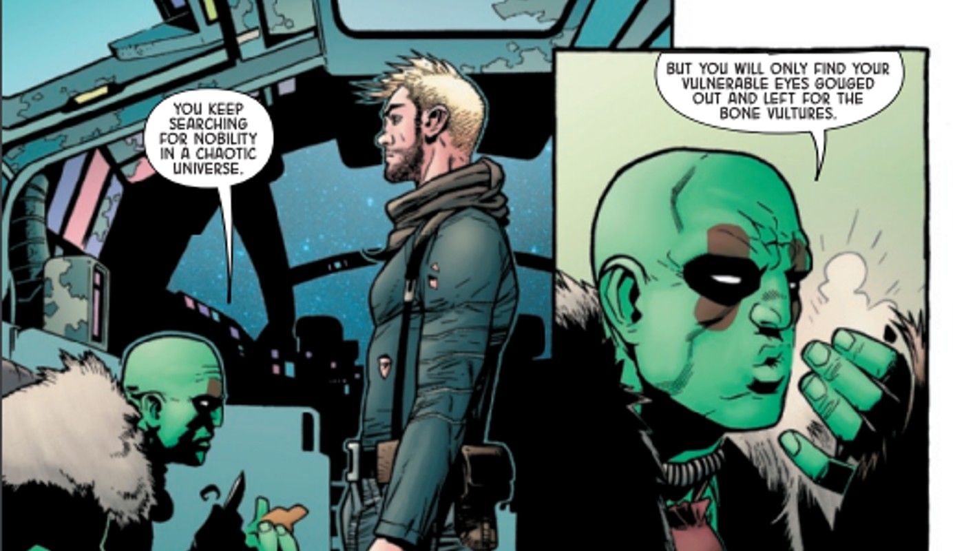 Stae Lord e Drax, membros dos Guardiões da Galáxia, falam sobre nobreza