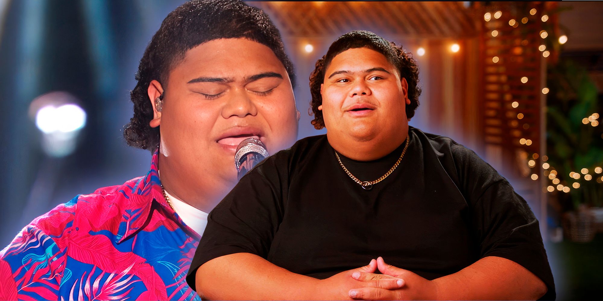 Side by side images of American Idol's Iam Tongi