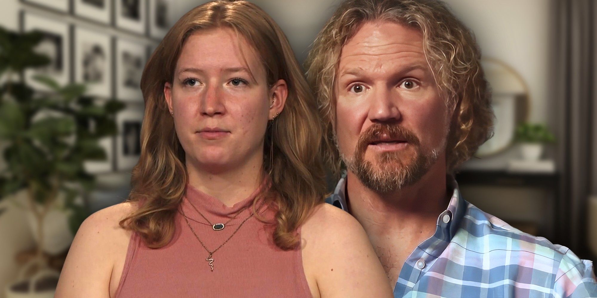 Gwen and Kody Brown from Sister Wives looking serious