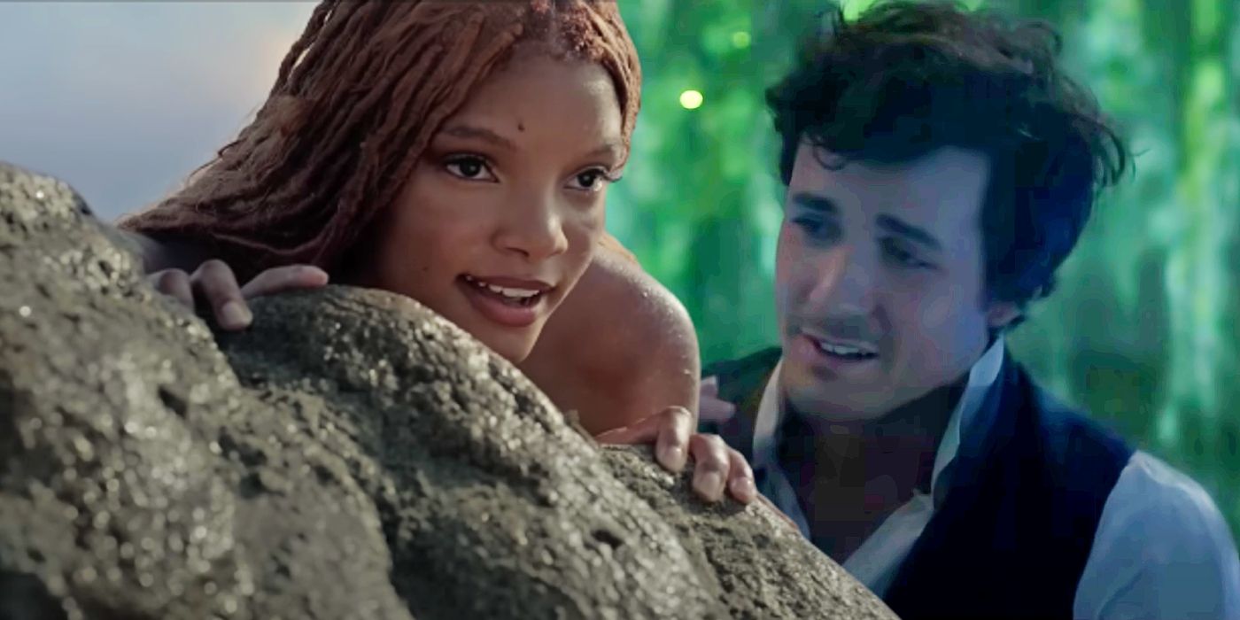 Custom image of Halle Bailey as Ariel and Jonah Hauer-King in The Little Mermaid.