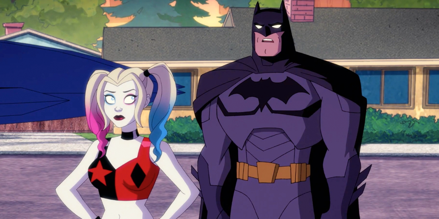 harley quinn and batman in animated series