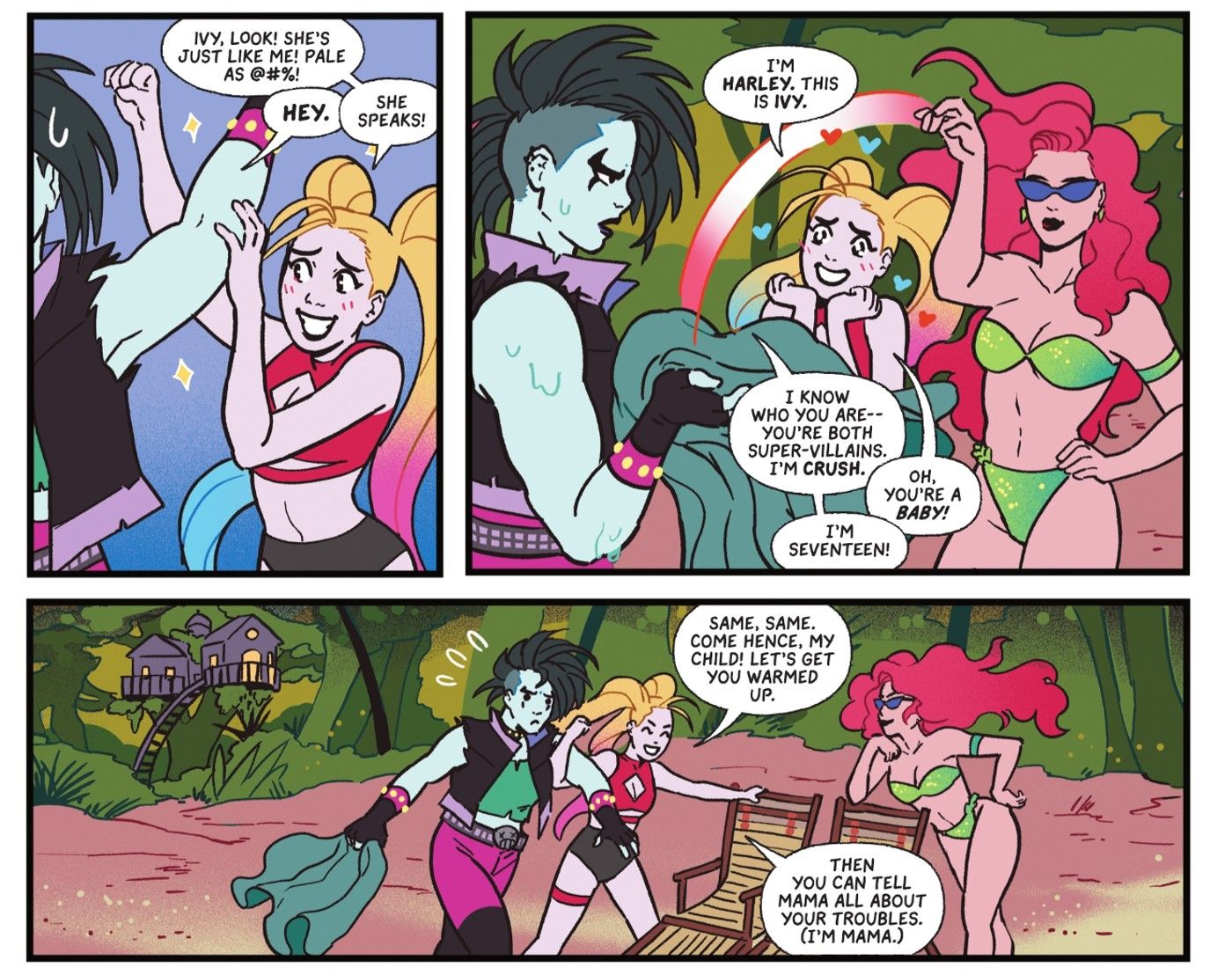 Harley Quinn Poison Ivy and Crush DC Pride