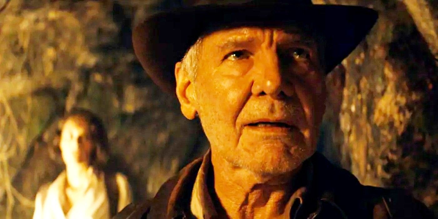 Harrison Ford as Indy looking to the side in Indiana Jones 5