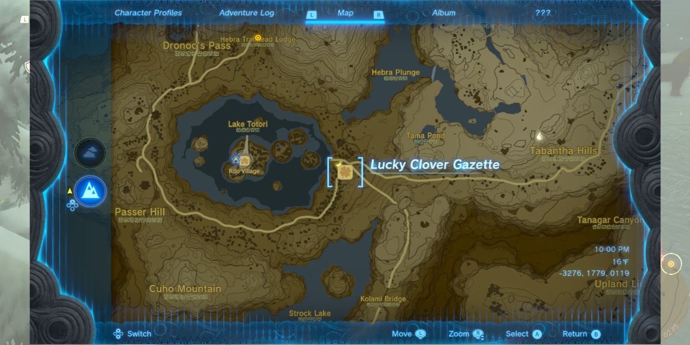 The Lucky Clover Gazette Map Location in Tears of The Kingdom