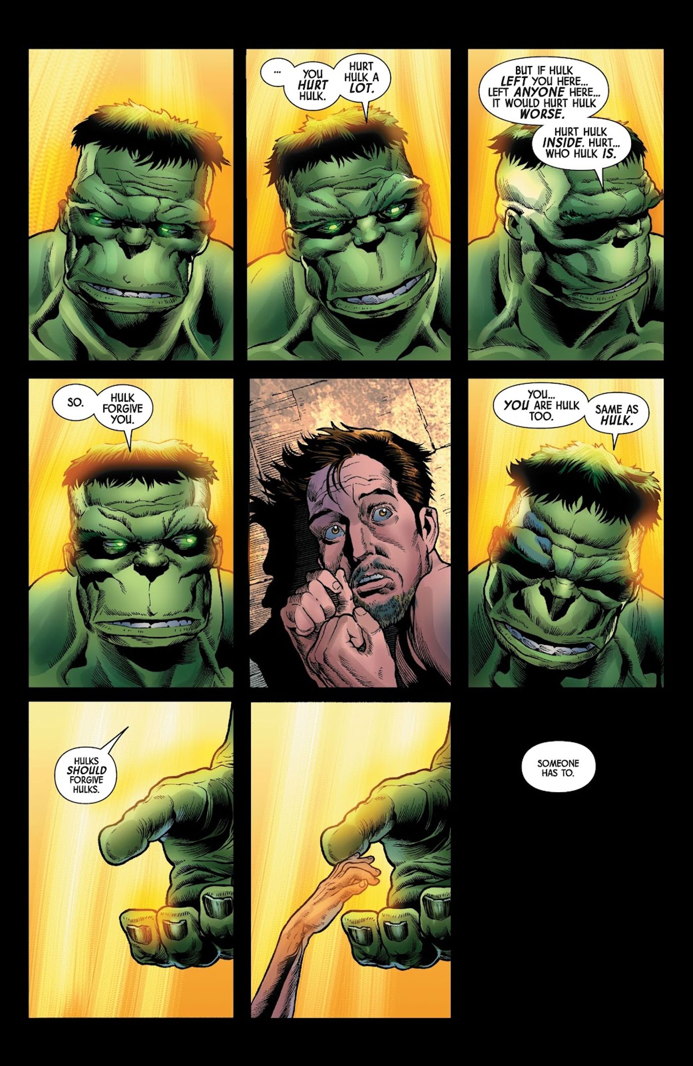 Hulk forgives the Leader in Immortal Hulk