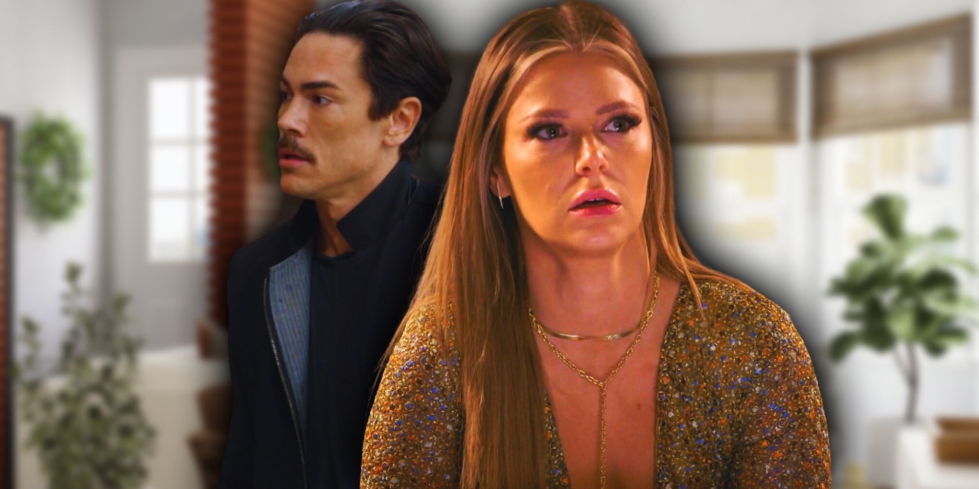 Imagens lado a lado de Tom Sandoval e Ariana Madix de Vanderpump Rules