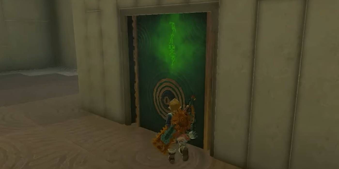 Zelda: Tears of the Kingdom Porte verte du sanctuaire d'Orochium déverrouillée avec la petite clé